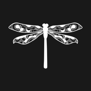 Dragon Fly White Design T-Shirt