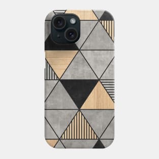 Concrete and Wood Triangles 2 Phone Case