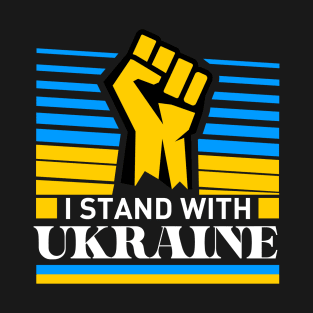 I stand with ukraine - Blue and Yellow T-Shirt