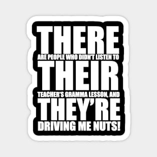 There Their They're English Grammar Funny Humor Teacher Magnet