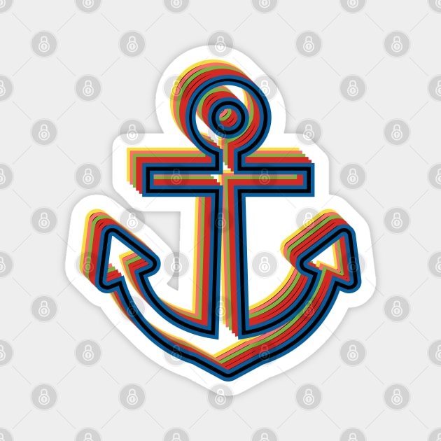 Multicolored Anchor Magnet by yayor