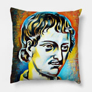 Giordano Bruno Abstract Portrait | Giordano Bruno Artwork 3 Pillow