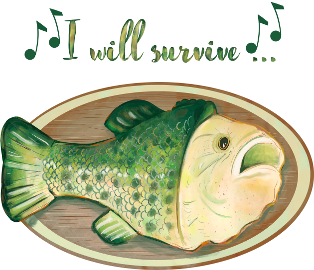 Beautiful singing fish Kids T-Shirt by Mimie20