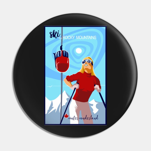 Retro alpine ski poster Pin by SFDesignstudio