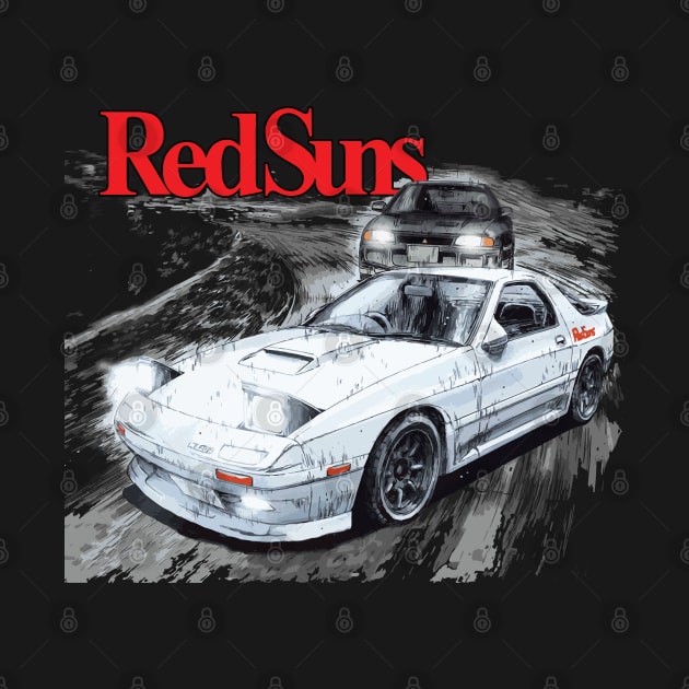 iNTIAL D Ryosuke Takahashi FC vs Kyoichi Sudo EVO Drift Car Battle RED SUNS EMPERIOR by cowtown_cowboy