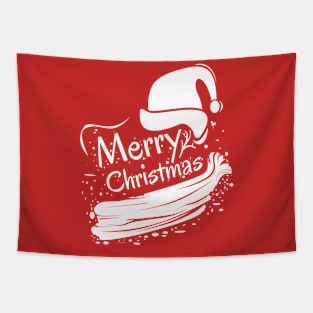 Merry christmas typography Tapestry