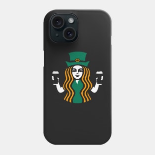 Shamrock Coffee Black Phone Case