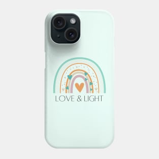 Retro rainbow love and light-positive vibe Phone Case