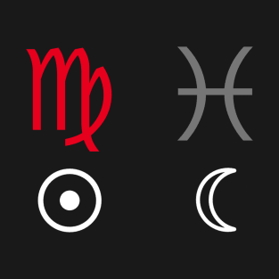 Virgo Sun Pisces Moon Zodiac Sign T-Shirt