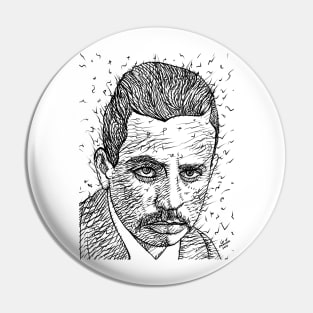 RAINER MARIA RILKE - ink portrait .1 Pin