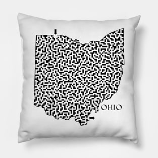 State of Ohio Maze Pillow