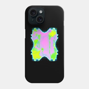 Glitch Art Abstract - Futuristic Neon Grunge Burst Design Phone Case