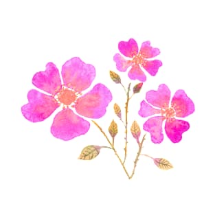 Wild Roses in Hot Pink T-Shirt