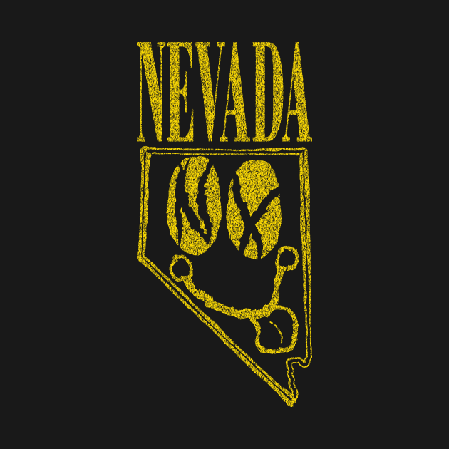 Nevada Grunge Smiling Face Black Background by pelagio