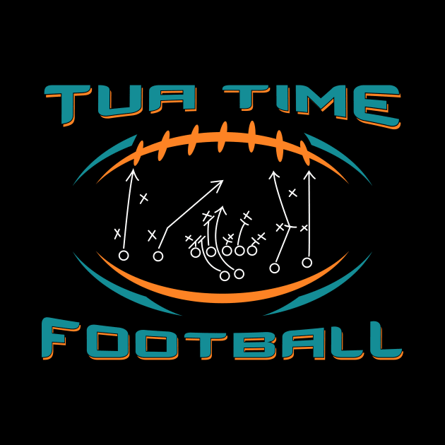 Tua Tagovailoa "Tua Time" Miami Dolphins X's and O's by Car Boot Tees