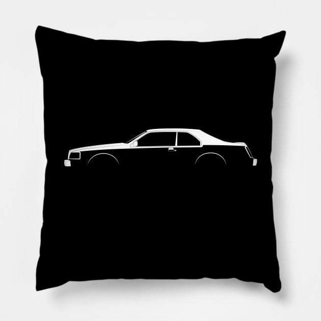 Lincoln Continental Mark VII Silhouette Pillow by Car-Silhouettes