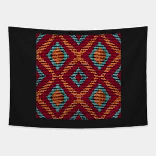 Orange and Blue Boho Tapestry