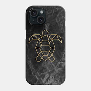 Gold Marble Turtle Phone Case