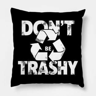 Don't Be Trashy Recycle Earth Day Pillow