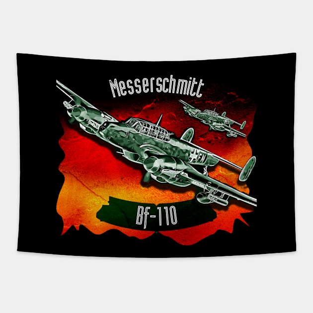 Messerschmitt BE110 Tapestry by aeroloversclothing