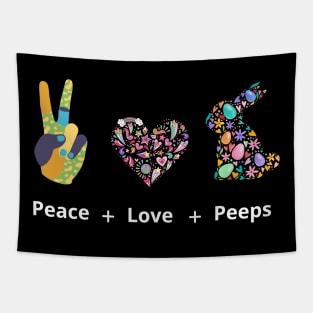 Peace, love, peeps Tapestry