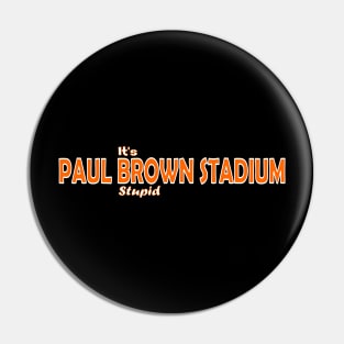 It's Paul Brown Stadium Stupid Pin