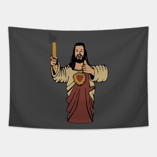 Buddy Christ Axe Thrower | The Axe Shoppe Tapestry