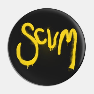 Scum Crust Punk Graffiti Pin