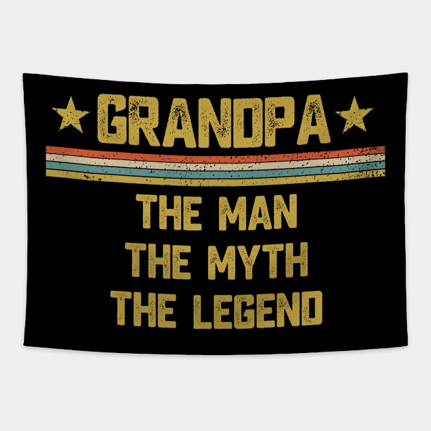 Grandpa The Man The Myth The Legend Tapestry by Aliaksandr