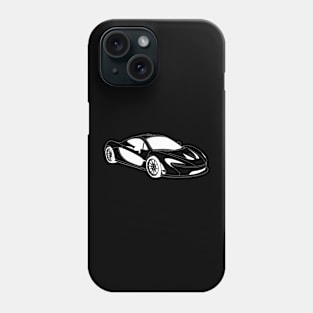 McLaren 720s White Outline Phone Case