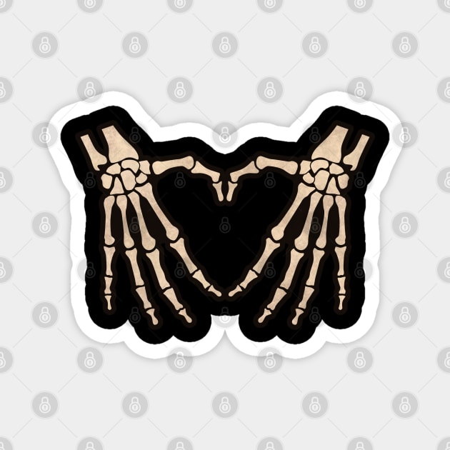 Boney Hands Heart Magnet by LaughingCoyote