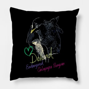 Defend Endangered Animals - Galapagos Penguin Pillow