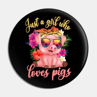 Cute Baby Pig Gift Idea for Girls and Women Pin