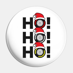 Ho! Ho! Ho! F1 Tyre Compound Christmas Hat Design Pin