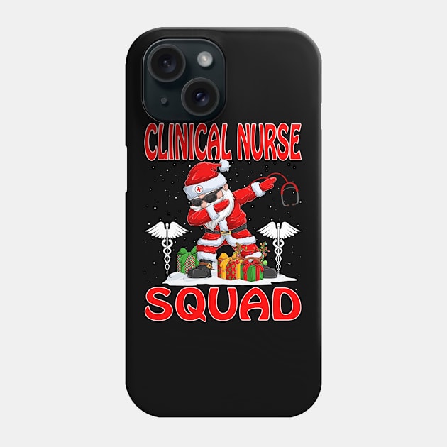 Christmas Clinical Nurse Squad Reindeer Pajama Dabing Santa Phone Case by intelus