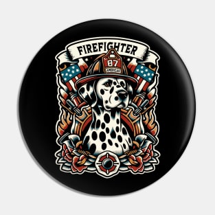 Firefighter Dalmatian - No Texture Pin