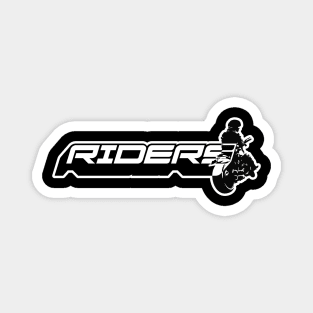 Riders Typography Design Magnet