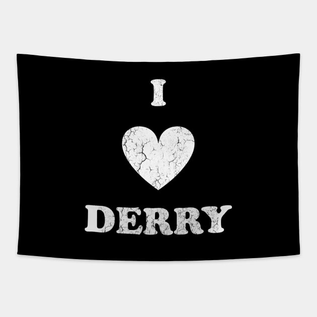 I Love Derry Distressed Design Tapestry by calm andromeda