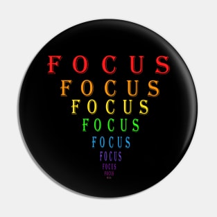 Rainbow Focus Motivation Eye Chart Pin