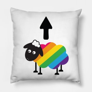 Gay Lesbian LGBT Rainbow Pride Sheep Of The Family Pillow