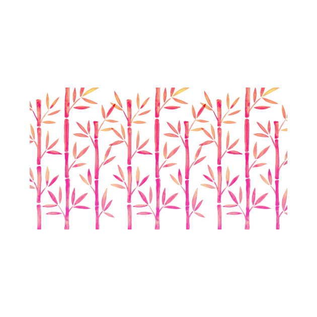 Pink Bamboo Pattern by CatCoq