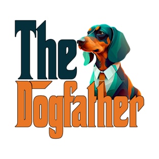 Dachshund Dog Dad Dogfather Dogs Daddy Father Rottie T-Shirt