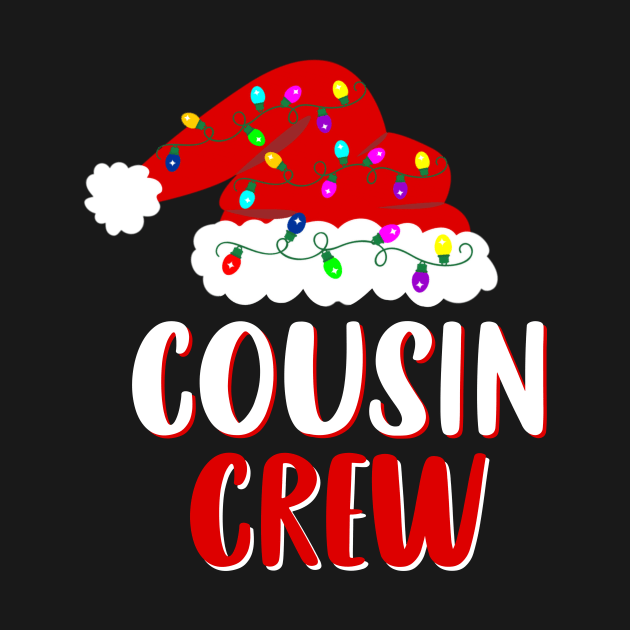 Cousin Crew Santa Hat Lights Family Matching Christmas Pajama by Sincu