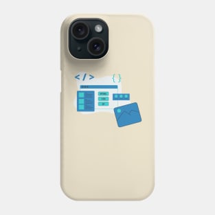 website development flat illustration design Phone Case