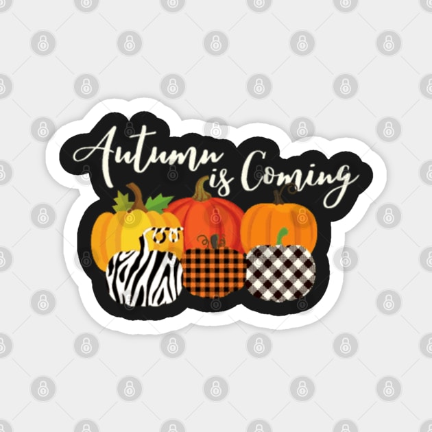 Autumn is Coming Pumpkin Magnet by oemsanex