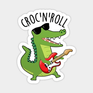 Croc N Roll Funny Crocodile Puns Magnet