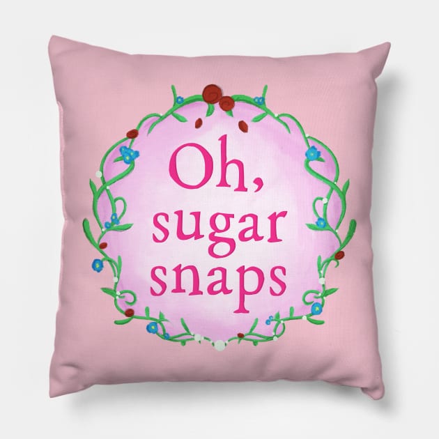 Oh, Sugar Snaps Tee Pillow by LunaHarker