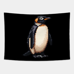 Penguin in Pixel Form Tapestry