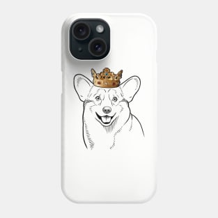 Pembroke Welsh Corgi Dog King Queen Wearing Crown Phone Case