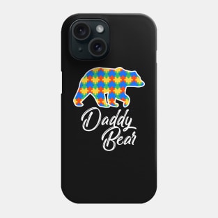 Daddy Autism Bear Fathers Day Phone Case